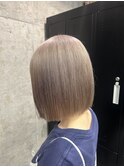 【kanae/藤沢】切りっぱなしボブ/ミルクティーグレージュ