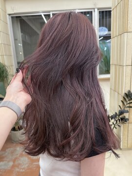 パークレーン アイス イヴェン(park lane ICI yeven) ブリーチなしダブルカラー くすみピンク 秋カラー/momoka