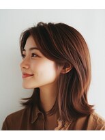 ルシードスタイル アウラ 松戸市五香(LUCIDO STYLE Aura)&nbsp;セミロングスタイル【松戸#五香#白髪染め#カラー#髪質改善】