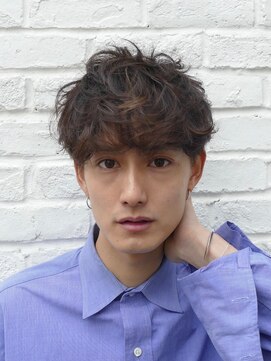メンズヘアトーキョー(MEN'S HAIR TOKYO) ランダム癖毛風マッシュパーマ/ツーブロック