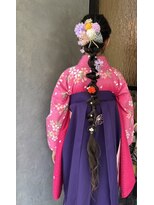 ネオリーブ ジューク 日吉店(Neolive JuQ)&nbsp;慶應義塾大学卒業式袴着付けヘアアレンジ☆日吉