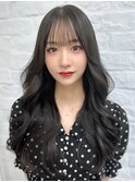 前髪顔まわり韓国ヘアレイヤーカットサイドバンク2wayバンク韓国
