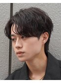 渋谷メンズマッシュウルフカットシャドウパーマ緩め波巻きパーマ
