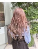ふわふわお人形ガーリーピンクベージュ