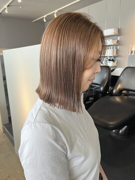 ヘアーエスクールシーユー 枚方T-SITE店(hair S.COEUR×Cu) ストレートボブ×ベージュカラー/大阪枚方美容室