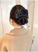 大人シニョンヘアセットシニョンアレンジ
