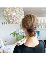 ヘアーデザイン シーベル(HAIR DESIGN SEA BELLE)&nbsp;カジュアルお団子お呼ばれアレンジ