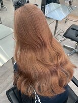 サンク 原宿 表参道(cinq) 表参道ミルクティー顔まわりレイヤーカットベージュケアブリーチ