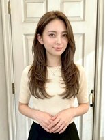 アロマ ヘアー ルーム 新宿店(AROMA hair room)&nbsp;ワンカール/レイヤーカット/20代/ミルクティーブラウン/新宿