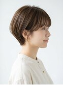 大人かわいい耳かけひし形ショートボブくびれショート