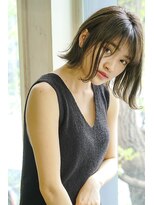 ネイヴィル(navile)&nbsp;切りっぱなしボブ×ペールグレージュ