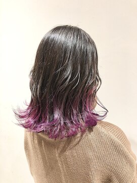 シェリー(cherie) ダークグレージュ×パープルグラデーション