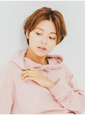 大人可愛い 小顔 ショート