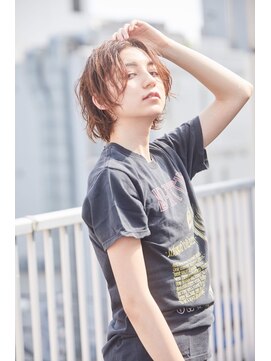 ヘアサロン ドットプラス 町田店(dot. plus) オレンジベージュ×ラフウェーブ