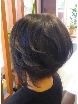 ラスティー(hair collection Rusty) 前下がりブルーメッシュカラー