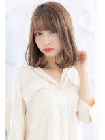 ヘアアンドビューティー ミック(Hair & Beauty miq)&nbsp;内巻きワンカールでガーリー☆クリアカラーAラインボブディa