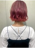 ボブ×ピンクグラデーション