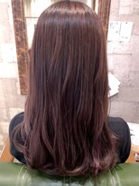 ヘアサロン アプリ(hair salon APPLI) ピンクブラウンカラー　黄味無し　ツヤ感暖色系カラー
