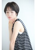 【MOCO hair natural琴似】クールな小顔前髪ありショート