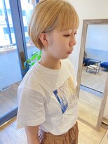 メルト 吉祥寺(melt)&nbsp;【宮本】ハイトーン丸みマッシュショートベージュケアブリーチ