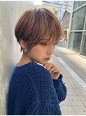 大人可愛い20代30代40代前下がりショートボブ丸みショート◎