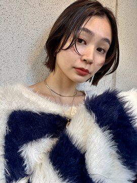 ミンクス渋谷スマートサロン(MINX shibuya smart salon) シアーカラー ショート 姫カット ダークアッシュ 魅力倍増カール