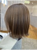 外はねボフ/切りっぱなし/ベージュ