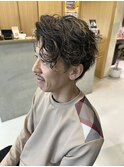 【hair salon W】メンズスパイラルパーマ&ハイライト