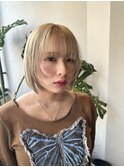 パツっとボブ顔周りレイヤー