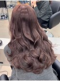 韓国 くびれロング レイヤー ワンホンヘア 小顔前髪