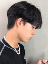 黒髪マッシュナチュラルマッシュメンズヘア韓国ツーブロック