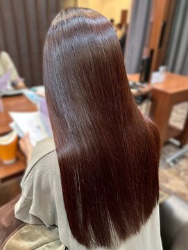 ヘアーアンドスパ フェリーチェ ミチ 野田屋町店(HAIR&SPA felice MICHI) 【felice MICHI 石井あすか】髪質改善 ブラウンベージュ 艶髪