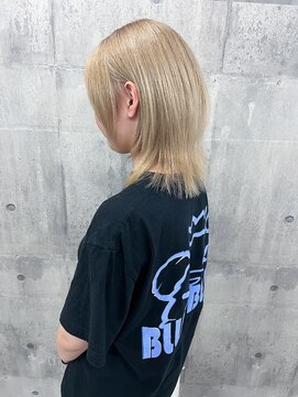 リティアンドビューティースタジオモッズシブヤ(LITTY&beauty studio M.O.D shibuya) ブロンドベージュ/ウルフカット/レイヤー/ブリーチカラー