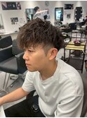 波巻きツイストスパイラルパーマ/フェザーパーマ/眉毛/メンズ 