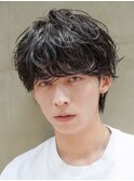 難波シャドウパーマツイストスパイラルパーマツーブロックウルフ