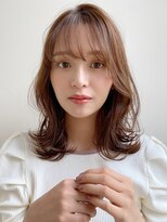 トゥーナ 表参道(tona) ミディアムレイヤー、外ハネボブ、グレージュ、脱白髪染め☆