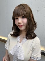 ロチカバイドールヘアー 心斎橋(Rotika by Doll hair) ふわっと可愛いミディアムレイヤー×透明感オリーブベージュ