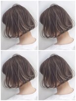 トルネード(TORNADO)&nbsp;外国人風ボブ ハイライトグラデーション グレージュ　外ハネ