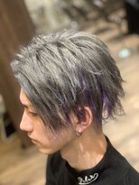ヘアーアンドリラックス 十日市場店(hair & relax y-21) アッシュグレーインナーバイオレット