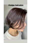 edge.下北沢/透明感柔らかミニボブスタイル