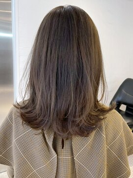 アルバム 池袋(ALBUM) ワンカールレイヤー_ホワイトグレージュネビージュ_ba374371