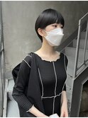bibito マッシュショート　タイトヘア　黒髪　マニッシュ