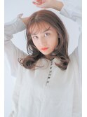 フェザーバングゆるふわくびれフェミニンショコラブラウン<横浜>