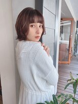 ルービック 京橋(Rubik's)&nbsp;イメチェンフェミニン小顔カットアッシュブラウンボブ