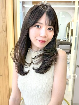 アフロートリノ(AFLOAT Leino) 2wayバング 韓国前髪 シースルー ミディアム くびれヘア　顔周り