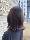 ブリーチなしレッドブラウン