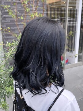 アース 流山おおたかの森店(HAIR&MAKE EARTH) 大人可愛い韓国風ブルーブラック