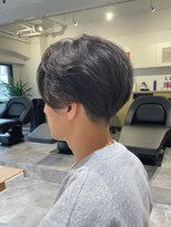 ソイクフ 四条大宮店(SOY-KUFU)&nbsp;【soy-kufu】MEN'S HAIRアッシュブラックメンズショートボブ