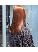 ブリーチなしダブルカラー/オレンジブラウン