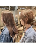 大人綺麗な小顔襟足スッキリショートボブ　30代40代50代 